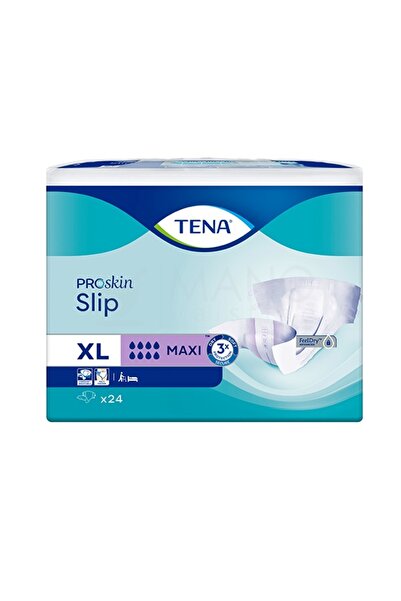 TENA حفاضات للمريض بحزام خصر مقاس كبير جدًا 8 قطرات ماكسي 24 قطعة 3 عبوات