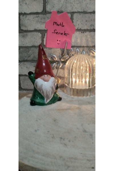 RENKLİMASALTASARIMLAR حامل ملاحظات على شكل جني الحظ لرأس السنة الجديدة، قطعتان