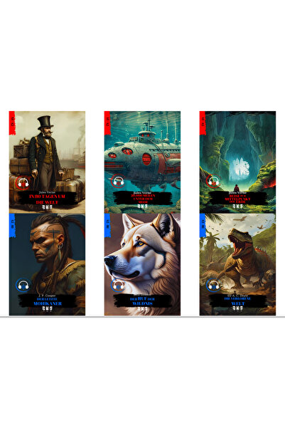 TGR PUBLICATIONS Almanca Hikaye 6'lı Set(A1-A2/A2-B1) QR Kod ile Dinlemeli ve...