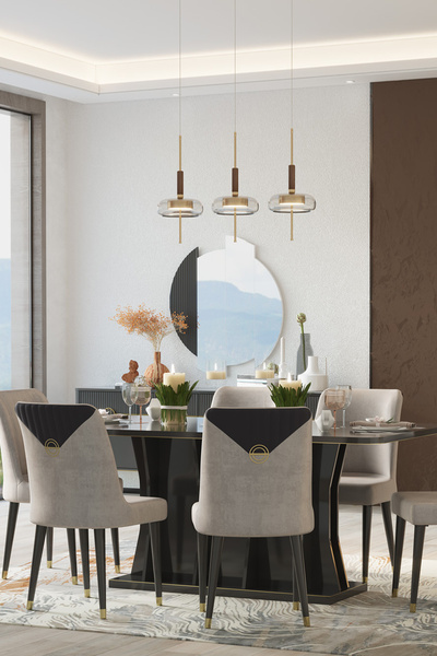 Modalife Bella 4 Sandalye 1 Sabit Masa Yemek Masası Takımı 4 Kişilik - Antrasit