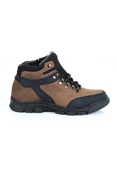 kıvanç kundura Large Size Genuine Leather Men's Boots with Fur Inside 4351