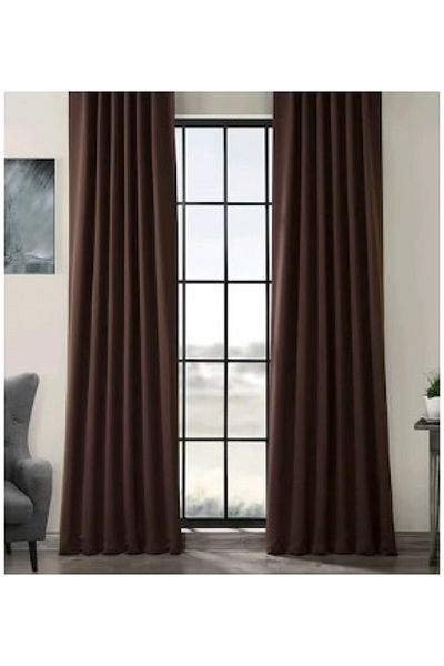 SHY TEKSTİL Brown Blackout Background Curtain Flat Planting Available in All Sizes (Width X Size) Luxury1, Grade