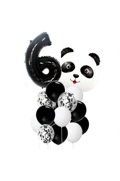 MFM Σετ μπαλόνια με φύλλο panda 6 ετών 100 cm