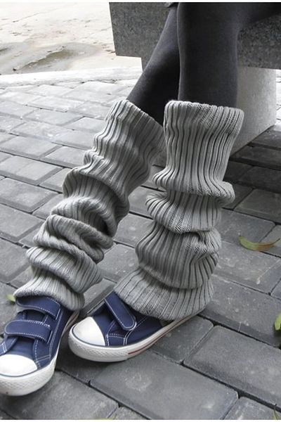 Köstebek Plain Gray Winter Knitted Leggings College Leggings
