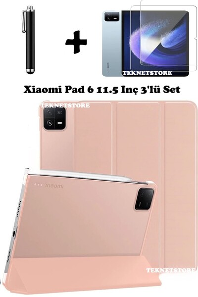 TEKNETSTORE Xiaomi Pad 6 11 Inç 2023 Uyumlu Flip Smart Standlı Uyku Modlu Tab...