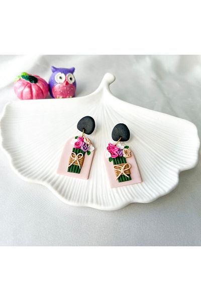 TREND Flower Bunch Victoria Model Polymer Clay Earrings