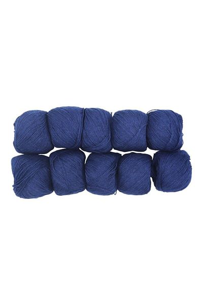Spagettiyarn Λεπτό βαμβακερό νήμα 10 τεμαχίων μπλε ναυτικό πλεκτό στο χέρι