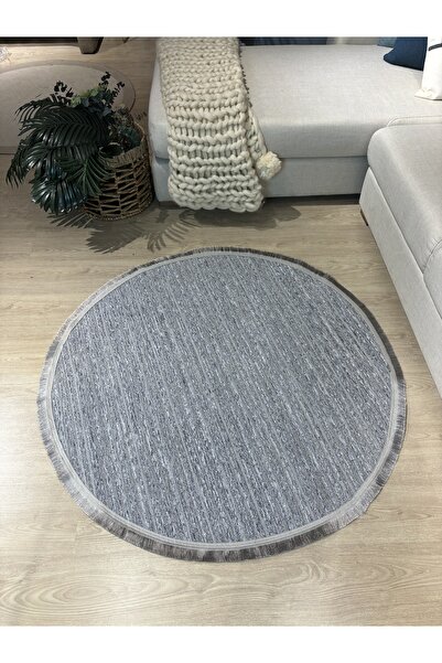 MaVaux Scherbatsky Kaydırmaz Taban Yıkanabilir Hasır Görünümlü Şönil Halı