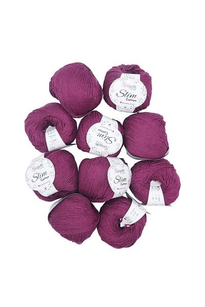 Spagettiyarn Slim Cotton 10 Pack Βιολετί Πλεκτό Νήμα