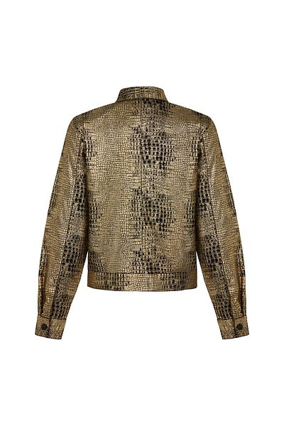 Just Like You Snake Patterned Gold Jacket