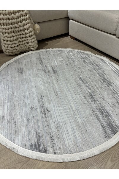 MaVaux Scherbatsky Kaydırmaz Taban Yıkanabilir Hasır Görünümlü Şönil Halı