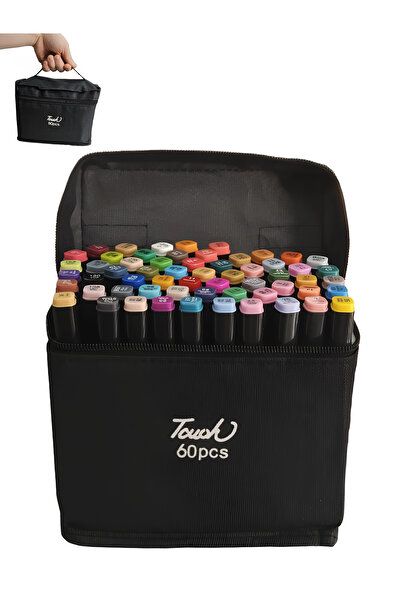 ALLStore TOUCH 60 Adet Çift Taraflı Marker Kalem DOUBLE