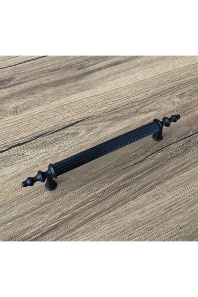 KOLDOOR Zend Mat Siyah Mobilya Dolap Mutfak Çekmece Kulpu 192 Mm 2 Adet