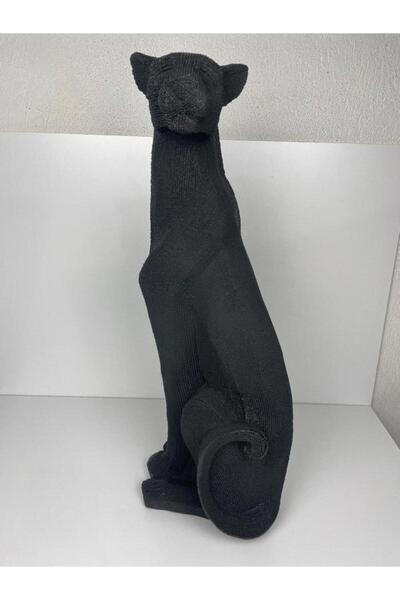 polyworld Puma Dekoratif Heykel Siyah 70cm