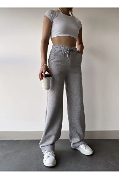 LITTLEMOON Bol Paça Compac Penye 3 İplik Şardonlu Eşofman Altı