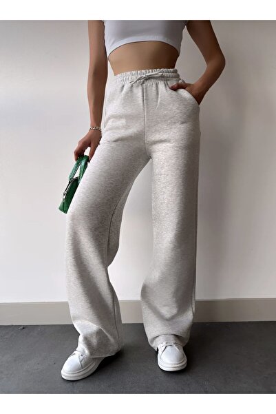 LITTLEMOON Bol Paça Compac Penye 3 İplik Şardonlu Eşofman Altı