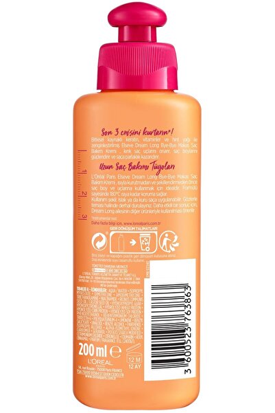 ELSEVE Dream Long Bye-Bye Makas Saç Bakım Kremi 200 Ml