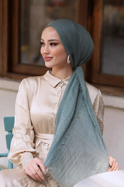 shalby Bürümcük شال حجاب باستيل أخضر