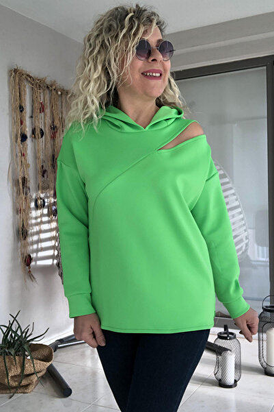 Dila Butik Pencere Detaylı Kapüşonlu Sweat