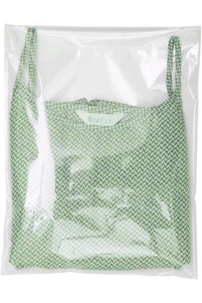 Dekals 50 Adet 35x55 Bantlı (YAPIŞKANLI) Şeffaf Jelatin Poşet Parlak Çeyiz Poşeti