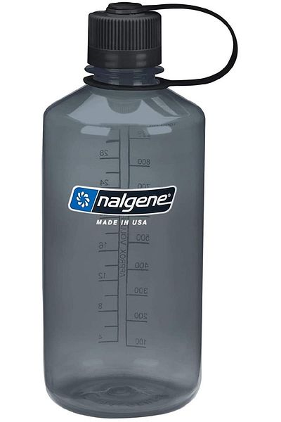 NALGENE زجاجة مياه سعة 32 أونصة نانومتر سعة 1 لتر باللون الرمادي 2078-2027