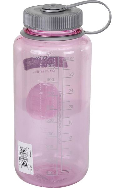 NALGENE زجاجة مياه تريتان بغطاء للرأس من نالجين 32 أونصة كوزمو بلاتينيوم - زجاجة مياه زرقاء