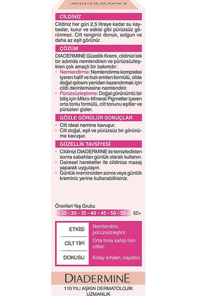 Diadermine Essentıals Bb Cream Medium Tone 50 ml