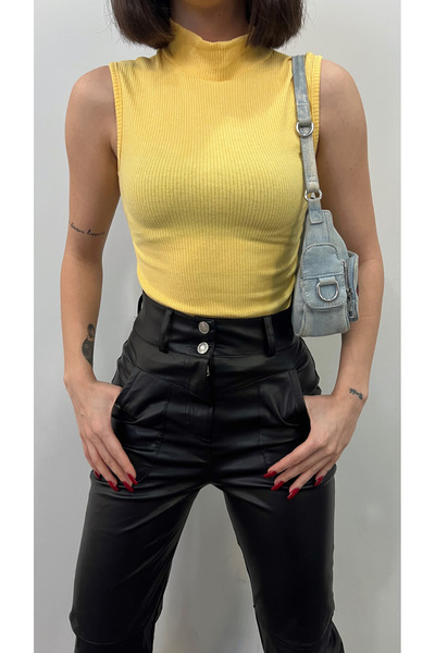 Bipantolon Γυναικείο φανελάκι με κίτρινο ριμπ καμιζόλα