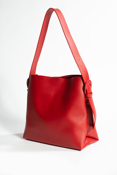 MEGA ÇANTA Black Suede Soft Leather Large Size Shopper Bag with Snap Fastener...