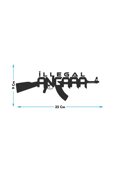 Şimdi Trend Illegal Ankara Auto Glass Lettering 25x9 Cm Car Back Sticker Auto Glass Sticker Lettering Models Design