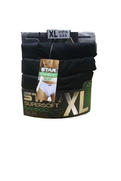 Star 3dílný pánský žakárový pásek ve tvaru hvězdy Super měkké bambusové slipové kalhotky