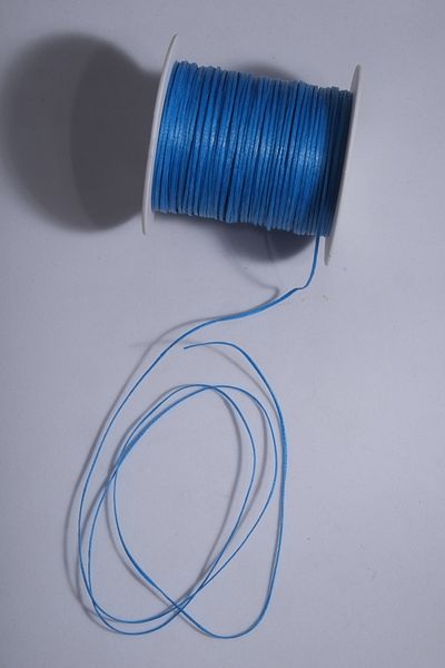 Eskişehir hobi sanat Μπλε θαλάσσιο χρώμα 1,0 mm 100 μέτρα κερωμένο σχοινί θηλιά Δερμάτινο κολιέ με κλωστή ραπτικής Κοσμήματα Σχέδιο κλωστή βραχιόλι Κλωστή