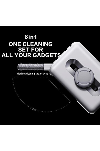 nextbuy 6 İn 1 Çok Amaçlı Temizleyici Fırça Seti Tablet Telefon Laptop Klavye Ekran Toz Temizleme Kalem Kiti
