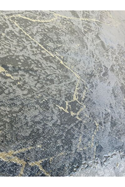 Almoss halı Almoss Aspendos Halı Gold Gri Spor Çerçeve Desenli Akrilik Halı