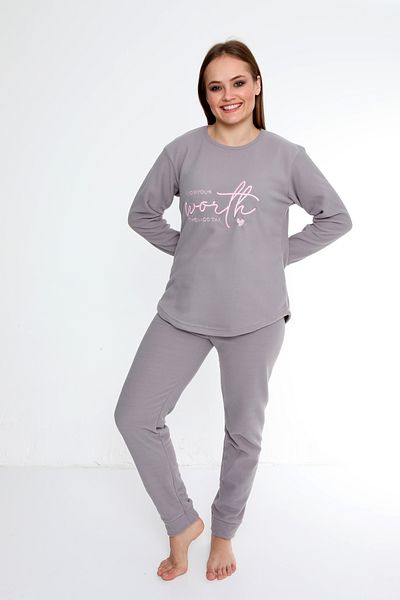 FAMES PİJAMA Shaved Thick Winter Women's Fleece Pajama Set