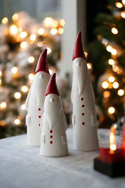 LİNECRAFT 3’lü Cüceler Dekoratif Yılbaşı Biblo