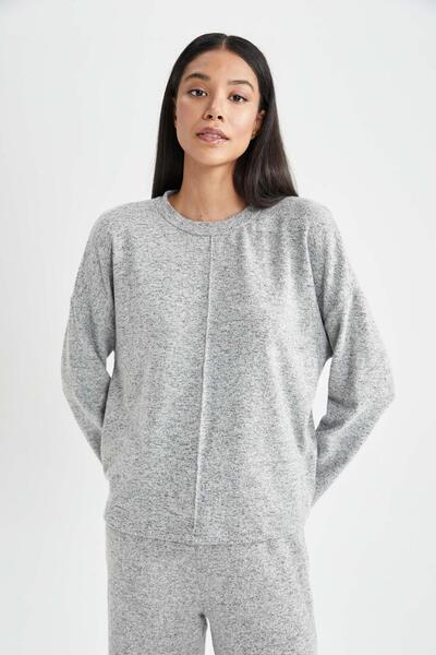 DeFacto Fall In Love Crew Neck Casual Top