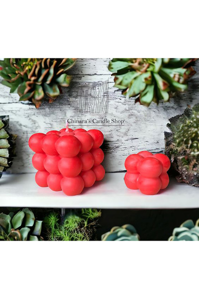 KIRMIZI BUBBLE MUM SET BÜYÜK KÜÇÜK