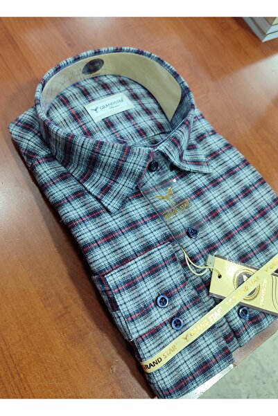 Grand Star DAYNOGLU 100% WOOL LONG SLEEVE POCKET CLASSIC WINTER MEN'S SHIRT