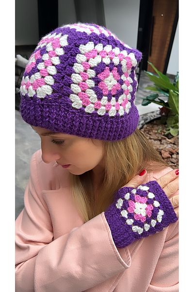 Kutcha Accessories Σετ πλεκτό και γάντια Kutcha