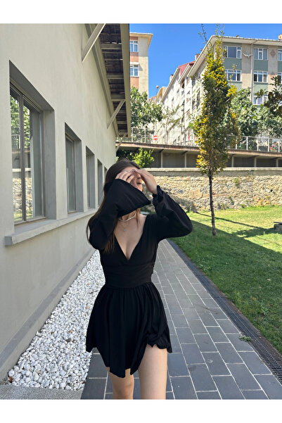 Afiş Butik Kadın İspanyol Kol Detay Şortlu Sandy Elbise