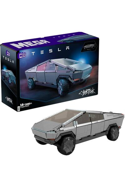MEGA Tesla Araç Yapım Oyuncağı, 3283 Parça ve Aksesuarlarla Cybertruck Toplam...
