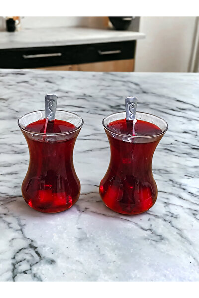 hazztasarım Çay sever mum seti 2 li