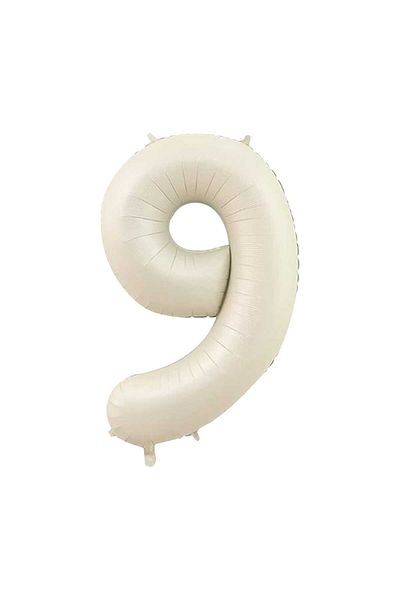 Partimarka 9 Years Old Cream Color Foil Balloon