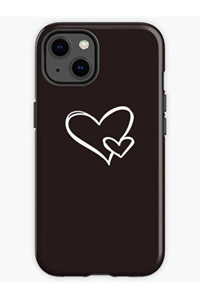 izzytech غطاء كامل من السيليكون السائل متوافق مع هاتف iPhone 11، نمط قلبين مز...