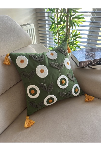 en gözde home غطاء كيرلينت مطرز باللؤلؤ