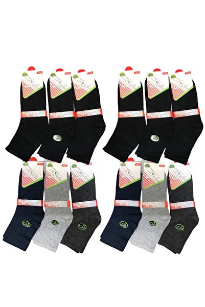 Louis Volante Erkek Termal Havlu Bambu Kışlık Orta Konç Dikişsiz 12 Çift