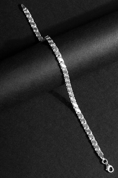 Takıdepo Pullu Model Gümüş 4,35 Mm Genişlik Bileklik - Gümüş Rengi