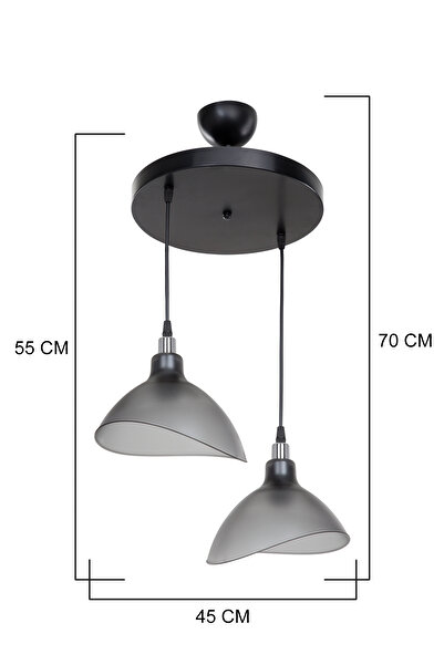 AG LightDesign Füme Sarkıt Avize Yatak Odası Salon Mutfak Koridor Lamba