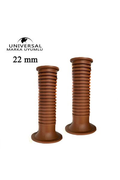 YSGMOTOPARTS Chopper Cafe Racer Universal 22 Mm Silikon Elcik Seti Kahve